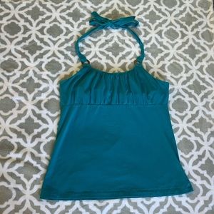 Y2K Blue Halter Tank Top - Banana Republic